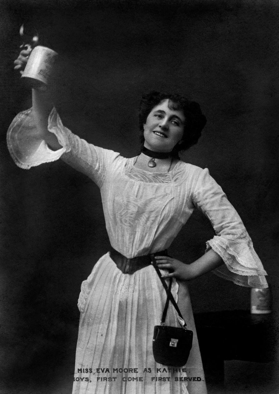 Eva Moore jako Kathie w filmie Chłopcy, kto pierwszy, ten lepszy, 1903. autorstwa Ellis and Walery