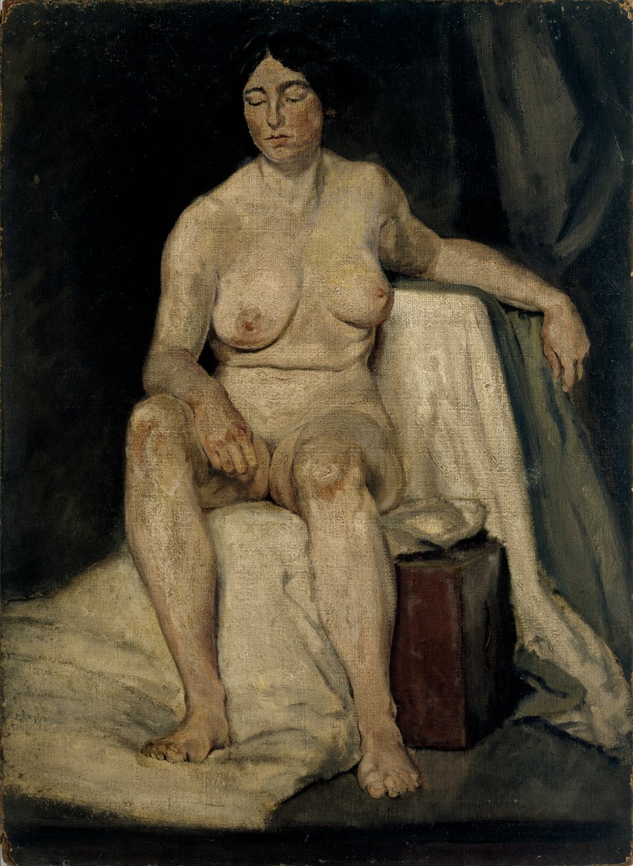 Siedząca postać kobieca, ok. 1910 (olej na płótnie) [LDUCS-5201] autorstwa Elsie McNaught