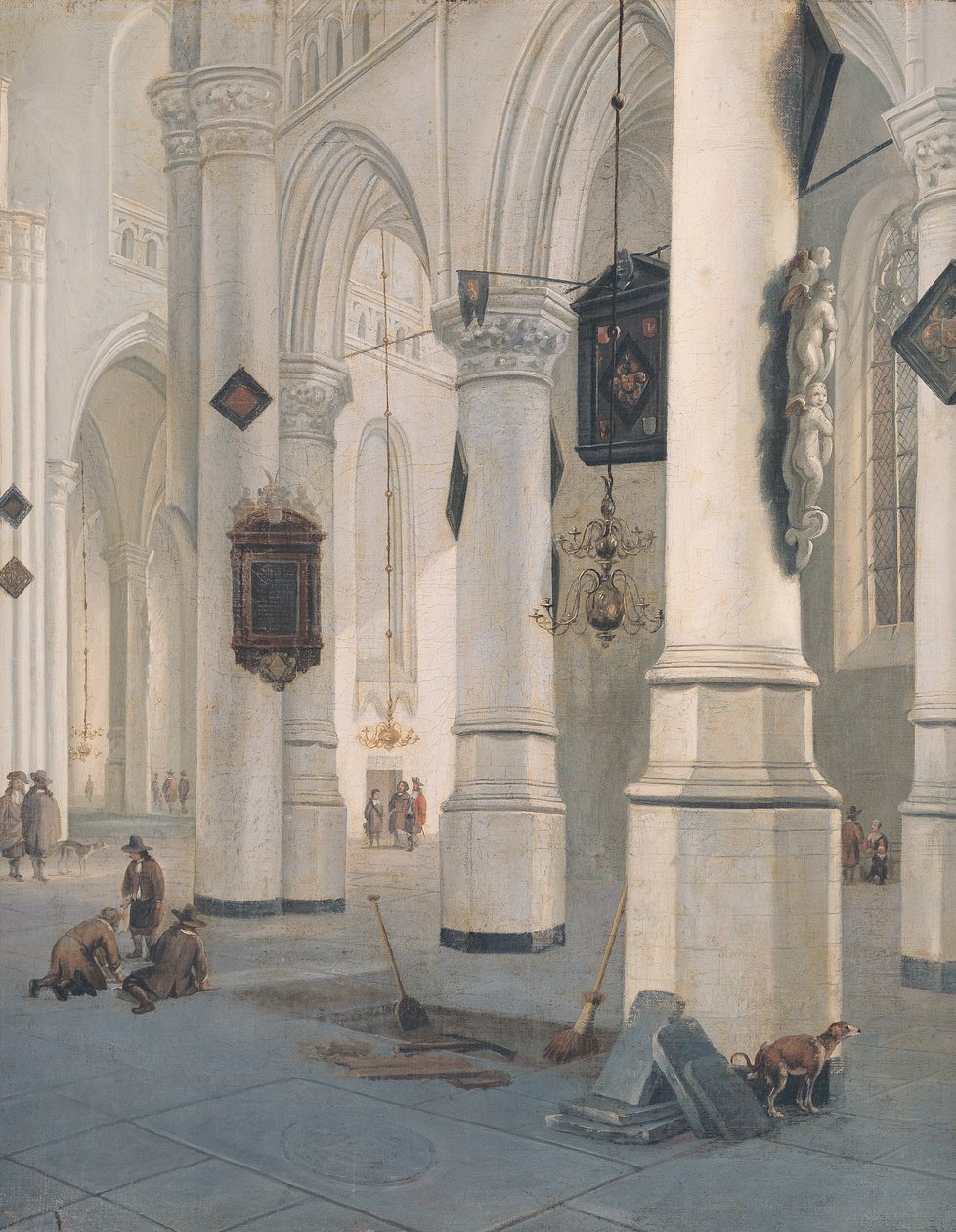 Wnętrze kościoła autorstwa Emanuel de Witte