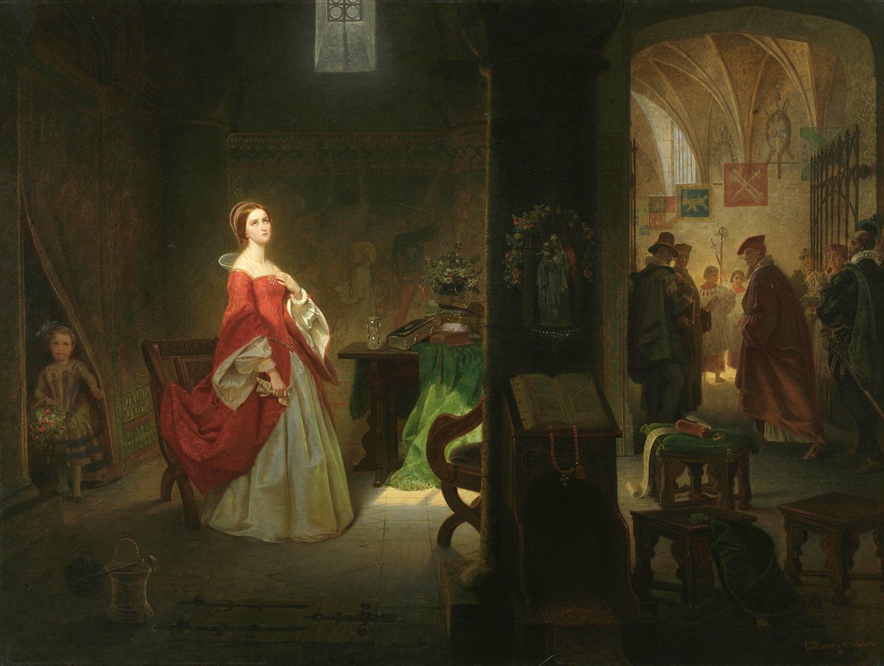 Księżniczka Elżbieta w Wieży, 1860 autorstwa Emanuel Gottlieb Leutze