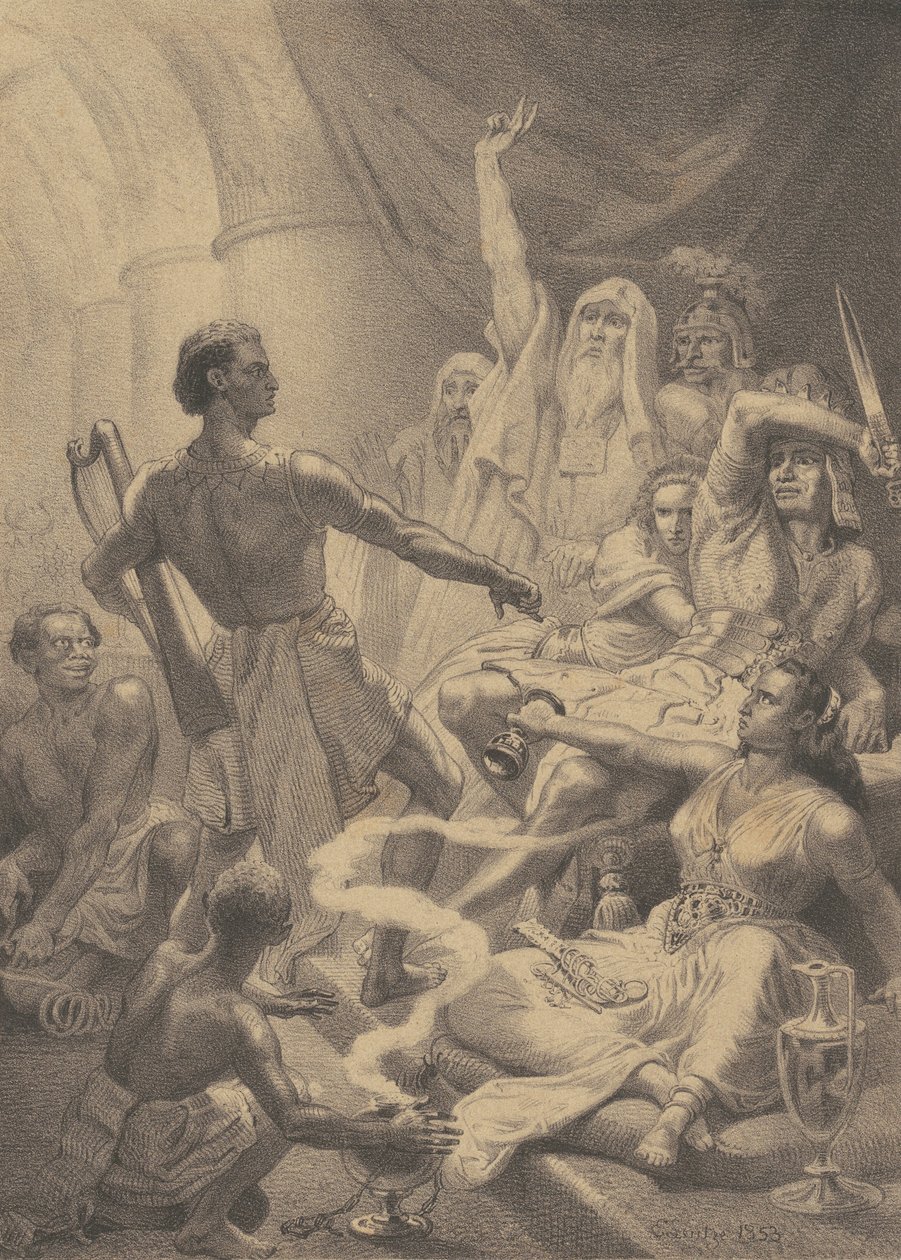 Dawid grający przed Saulem autorstwa Emanuel Gottlieb Leutze