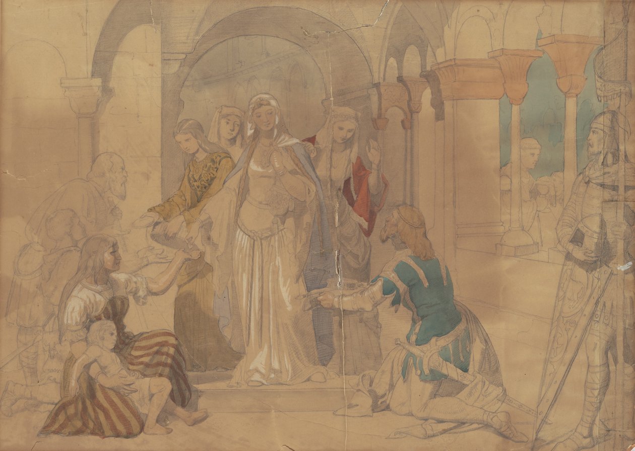 Studium kurtyzan autorstwa Emanuel Gottlieb Leutze
