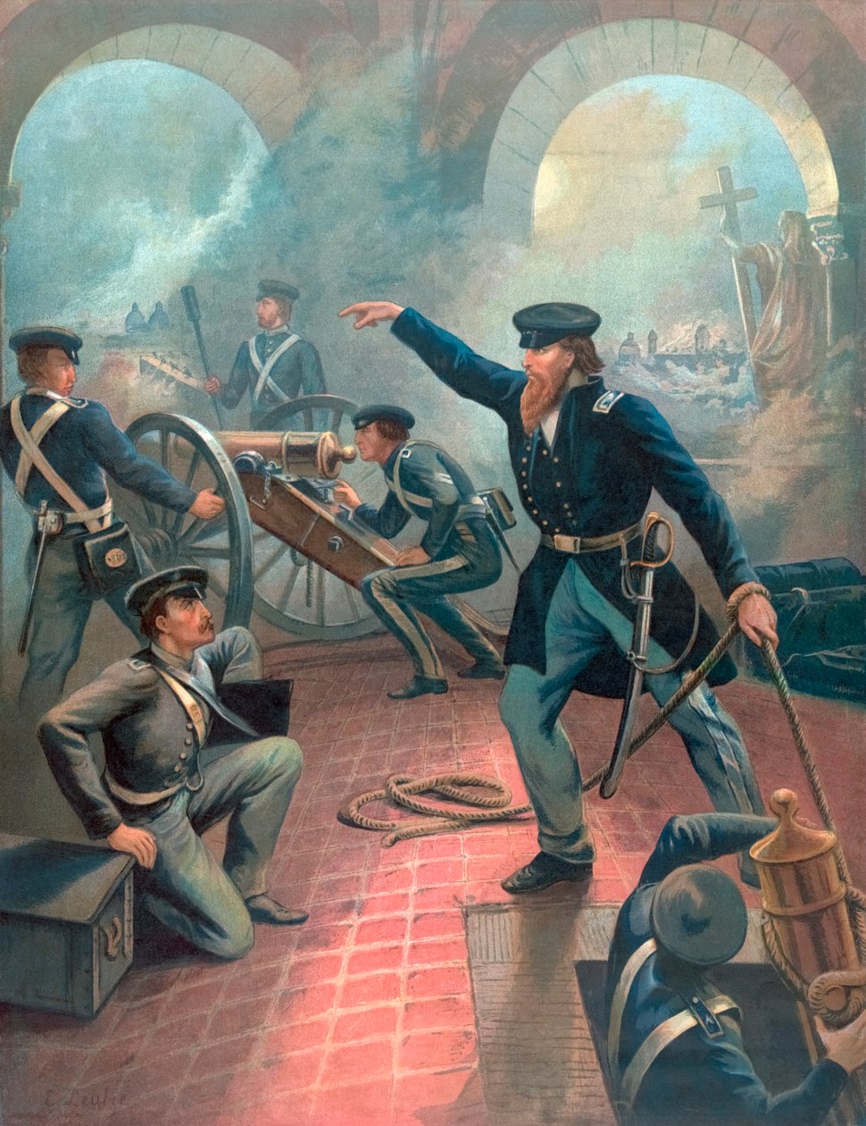 Ulysses S. Grant w wojnie amerykańsko-meksykańskiej autorstwa Emanuel Gottlieb Leutze