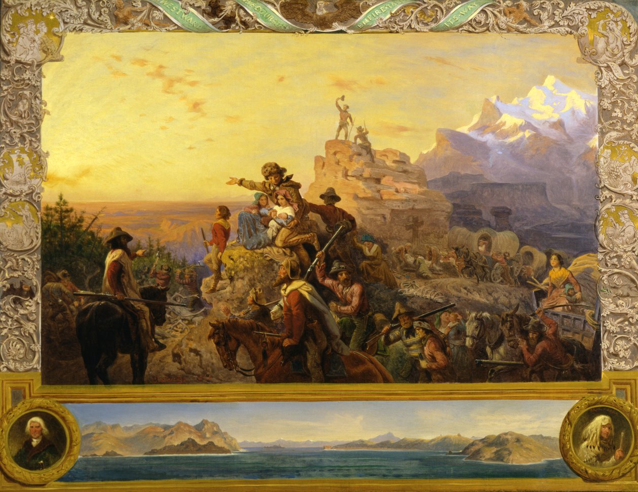 Studium ścienne „Kurs imperium podąża na zachód”, Kapitol Stanów Zjednoczonych, 1861 r. autorstwa Emanuel Gottlieb Leutze