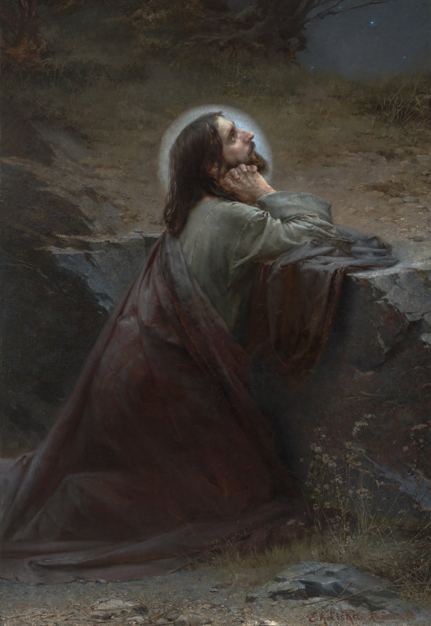 Chrystus na Górze Oliwnej (Bądź wola Twoja!), 1886 autorstwa Emanuel Kresenc Liska