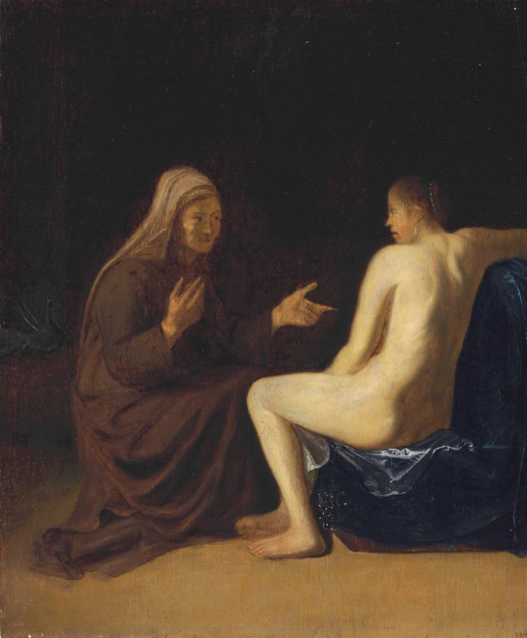 niemiecki: Sitzender Akt (Vertumnus und Pomona) Vertumnus i Pomona autorstwa Emanuel de Witte