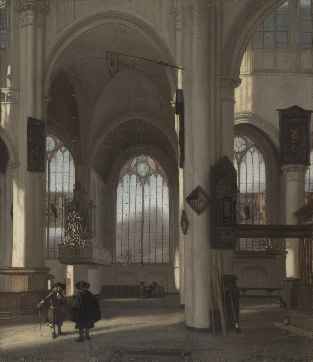 Wnętrze kościoła, ok. 1680 (olej na płótnie) autorstwa Emanuel de Witte