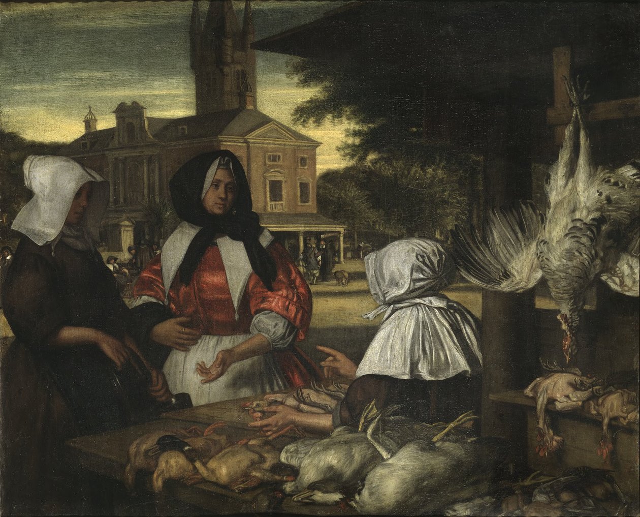 Targ ptaków, Amsterdam autorstwa Emanuel de Witte