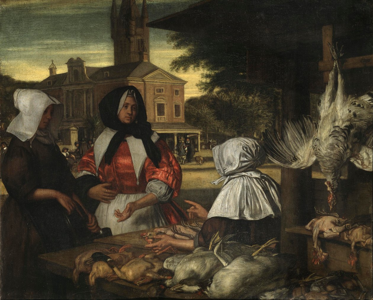 Rynek Ptasi, Amsterdam, ok. 1660-70 r. autorstwa Emanuel de Witte