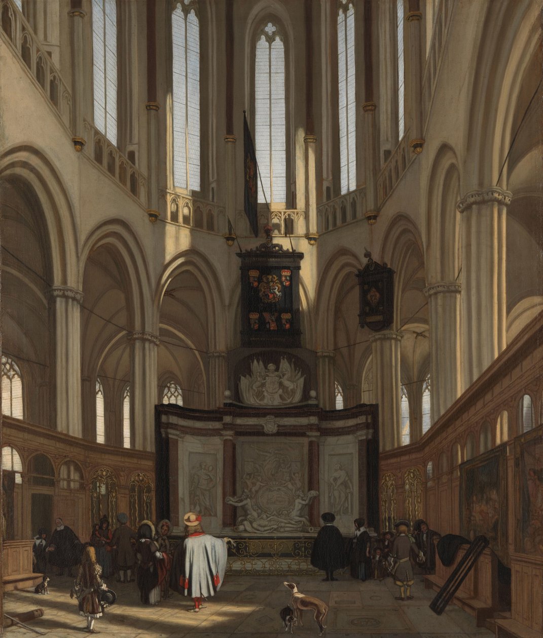 Grób Michiela de Ruytera w Nieuwe Kerk, Amsterdam Chór Nieuwe Kerk w Amsterdamie z mauzoleum Michiela de Ruyter autorstwa Emanuel de Witte