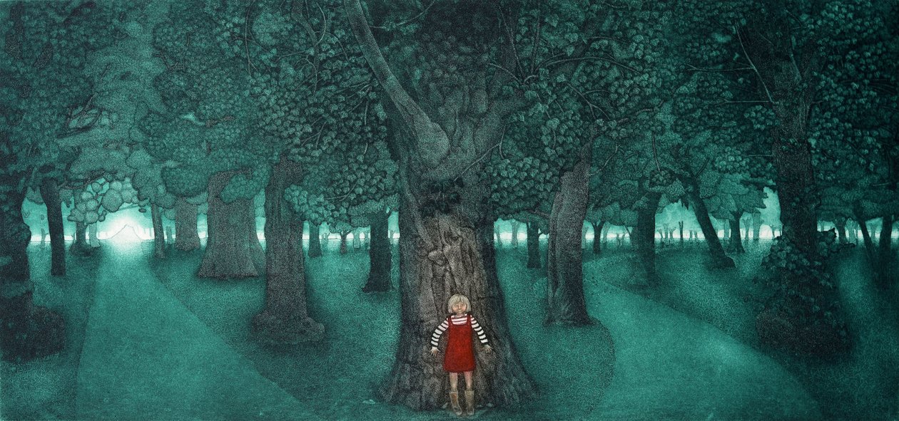 Hide, 2010 (akwaforta) autorstwa Emiko Aida
