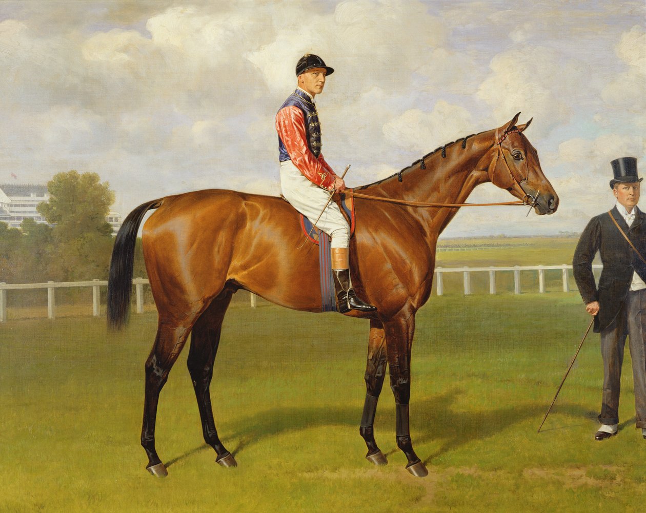 Persimmon, zwycięzca Derby 1896, 1896 olej na płótnie, detal z 188211 autorstwa Emil Adam