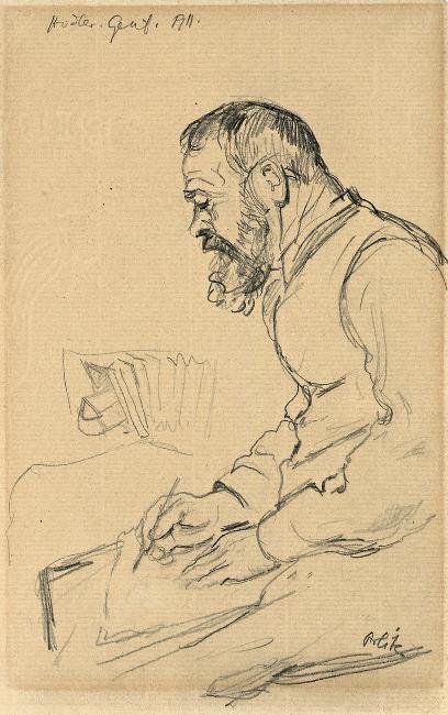 Ferdinand Hodler rysunek Genewa 1911n autorstwa Emil Orlik
