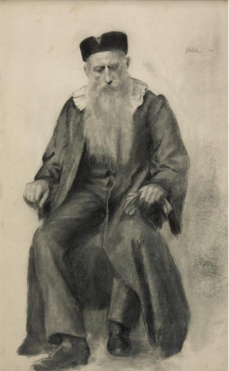 Portret, który mówi po arabsku: Portret F.A. Rapinoe Nasza historia: Portret naszego Pana: N autorstwa Emil Orlik
