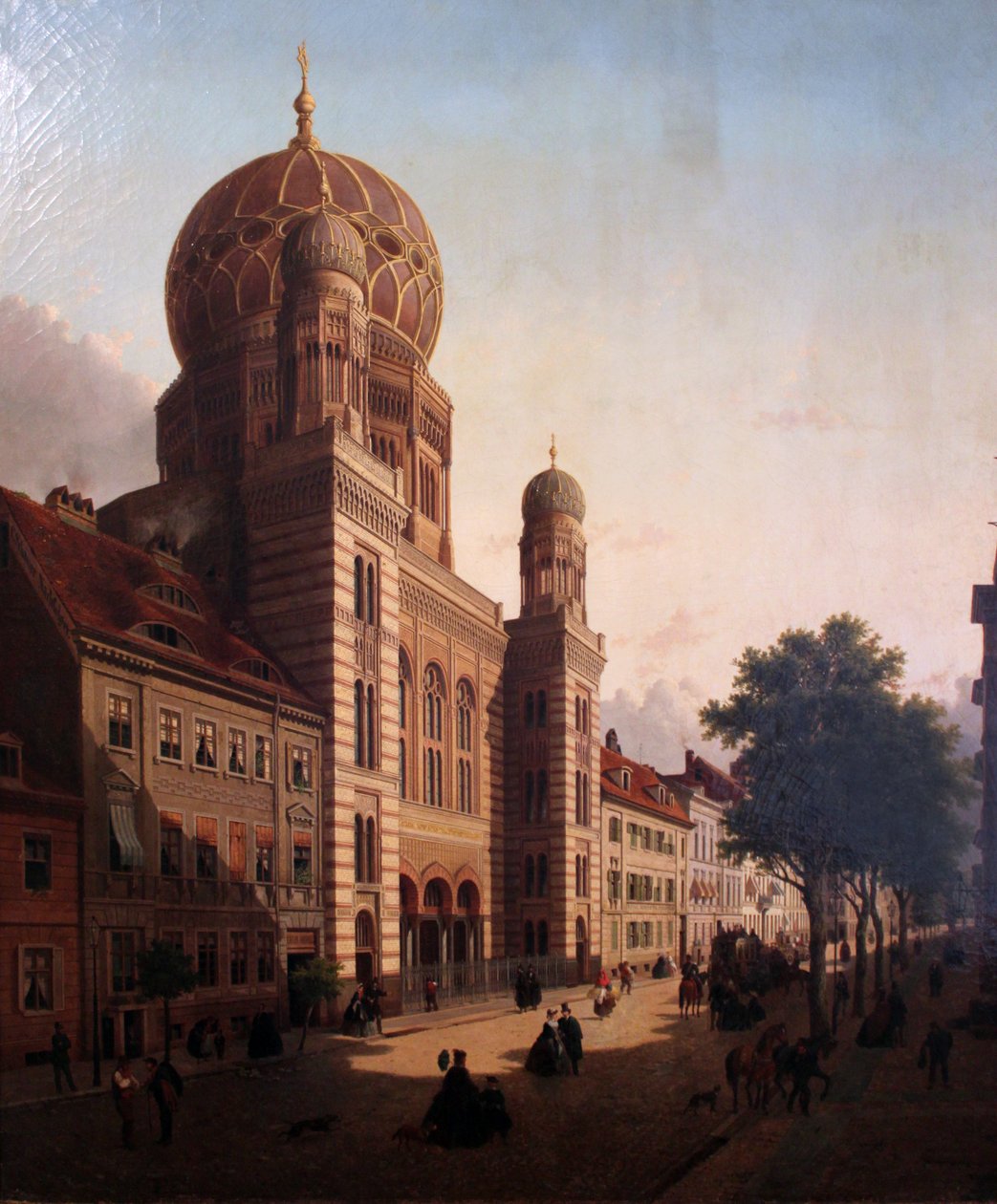 Nowa synagoga na Oranienburger Strasse autorstwa Emil Pierre Joseph de Cauwer