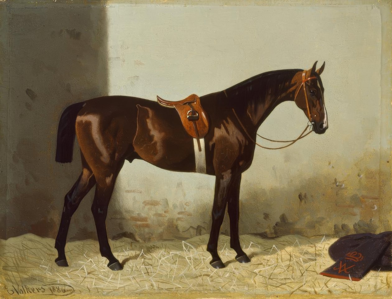 Brauner w stajni autorstwa Emil Volkers