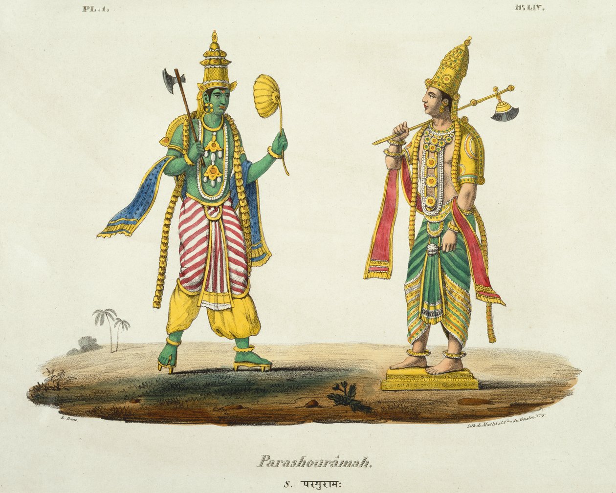 Parashurama, grawerowane przez de Marlet i du Bouloi autorstwa Emil Beau