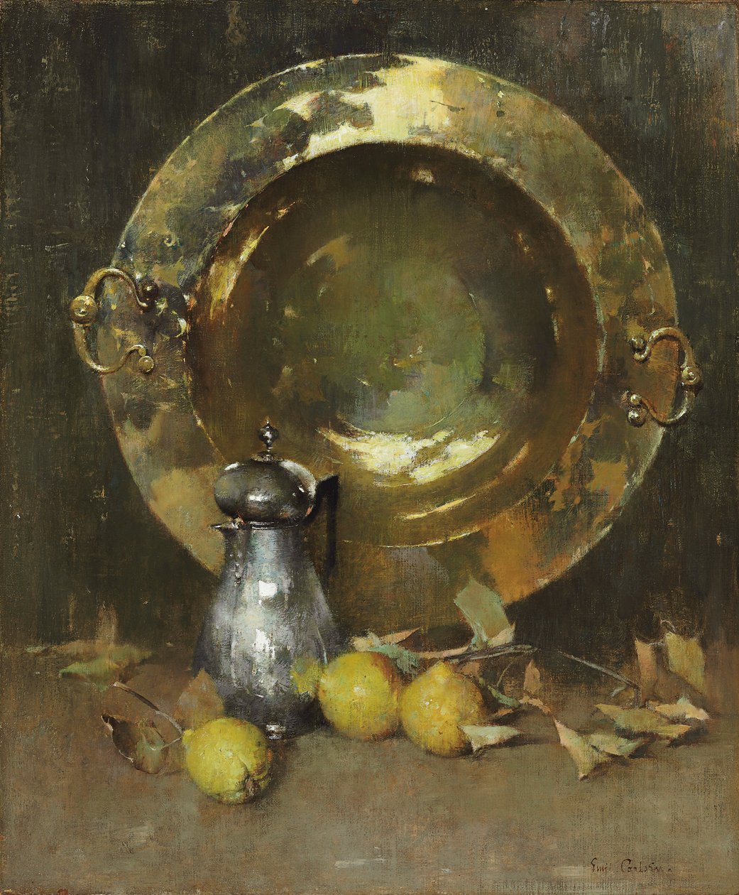 Martwa natura, ok. 1918 (olej na płótnie) autorstwa Emil Carlsen