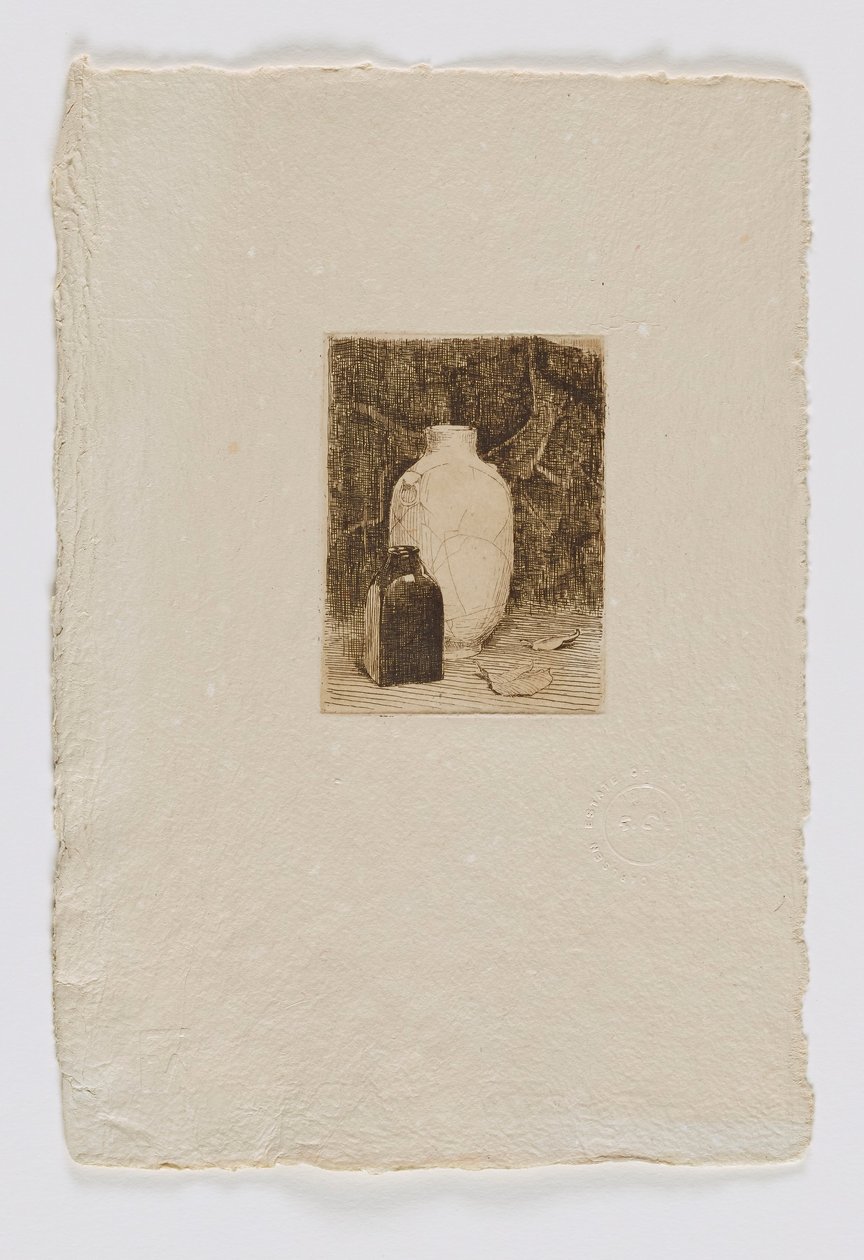 Martwa natura z wazonem i butelką (fm. portfolio) autorstwa Emil Carlsen