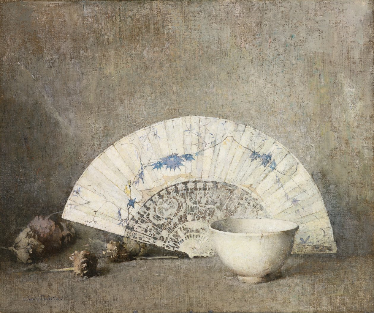 Wachlarz, ok. 1919 (olej na płótnie) autorstwa Emil Carlsen