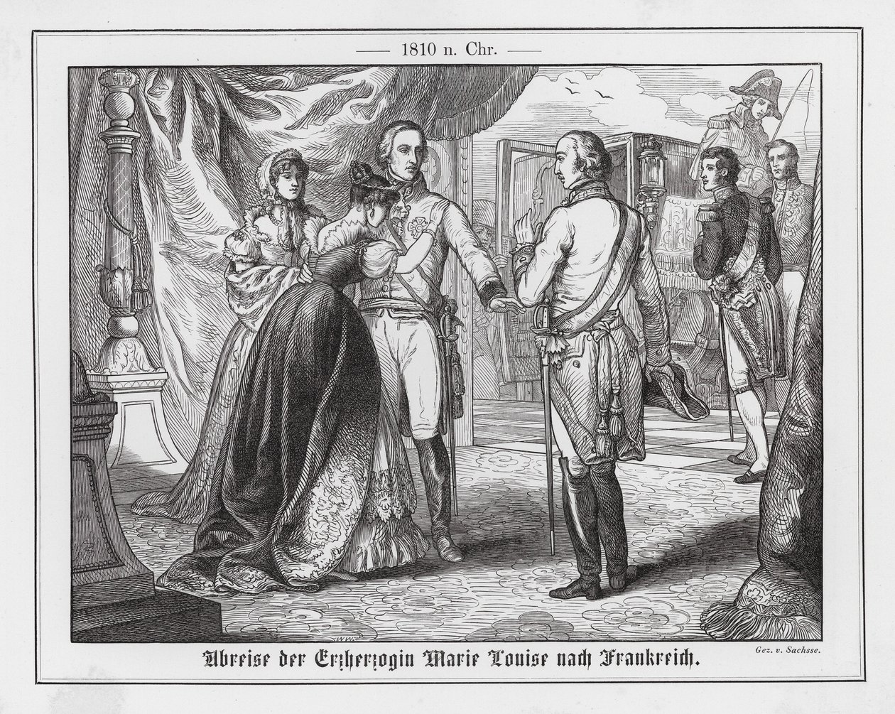Wyjazd arcyksiężnej Marii Ludwiki Austriackiej do Francji autorstwa Emil Eugen Sachsse