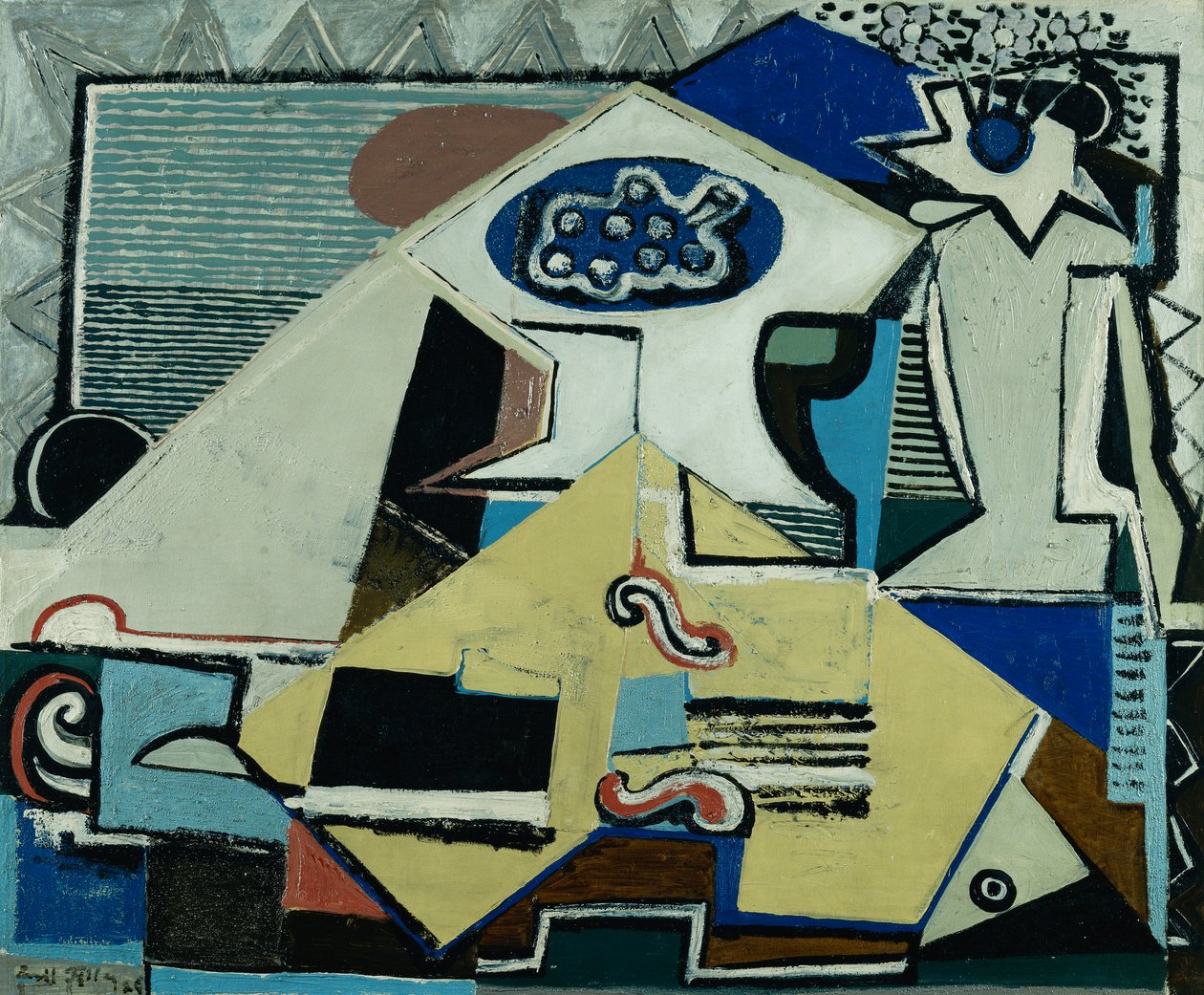 Martwa natura na wiolonczelę; Nature Morte au Violoncelle autorstwa Emil Filla