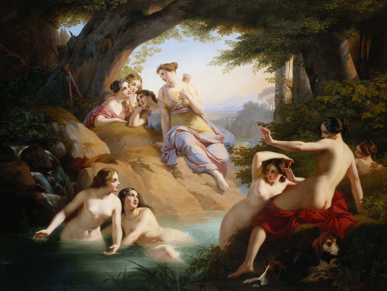 Kąpiel Diany i Nimf, 1846 autorstwa Emil Jacobs
