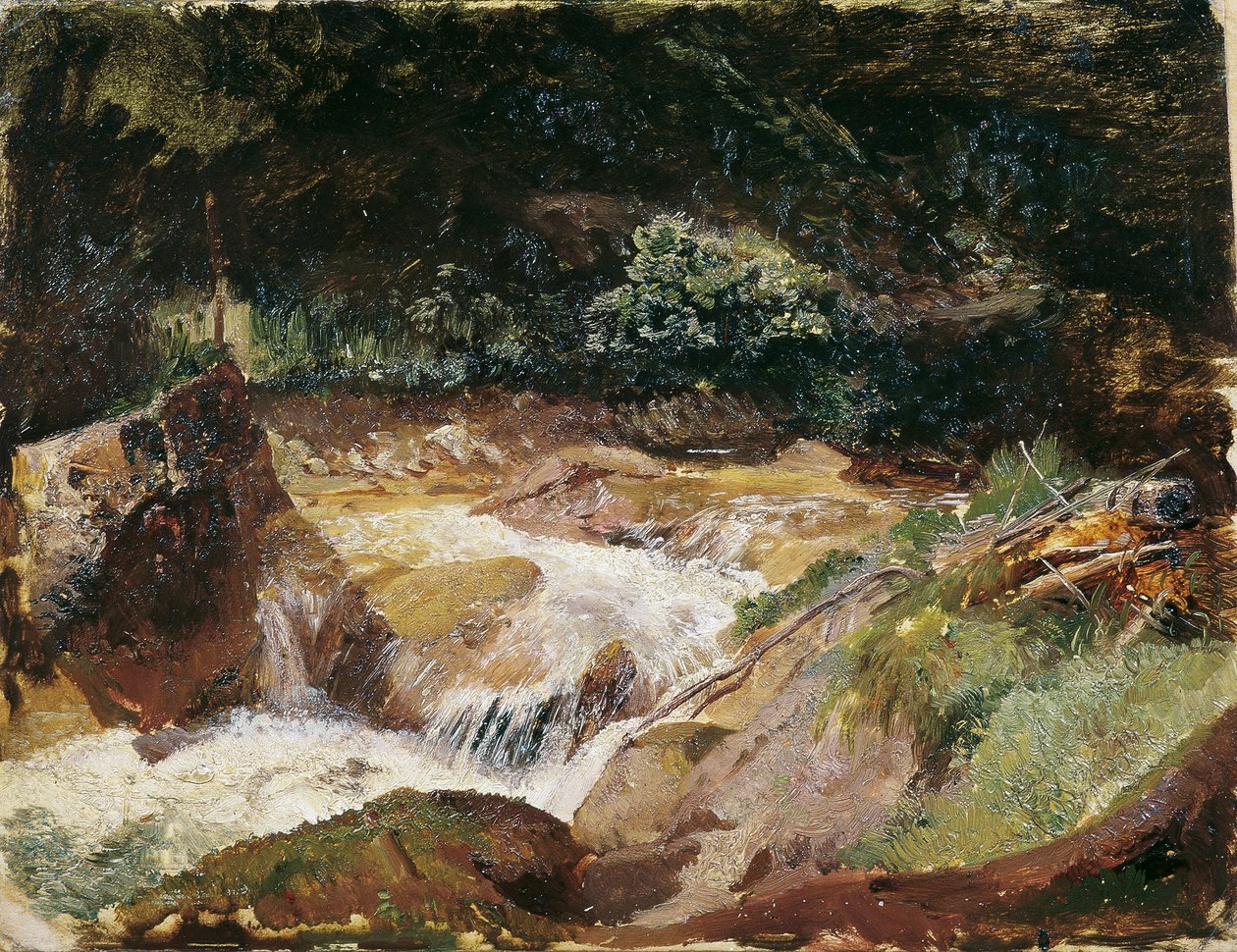 Górski potok w Ramsau autorstwa Emil Jakob Schindler