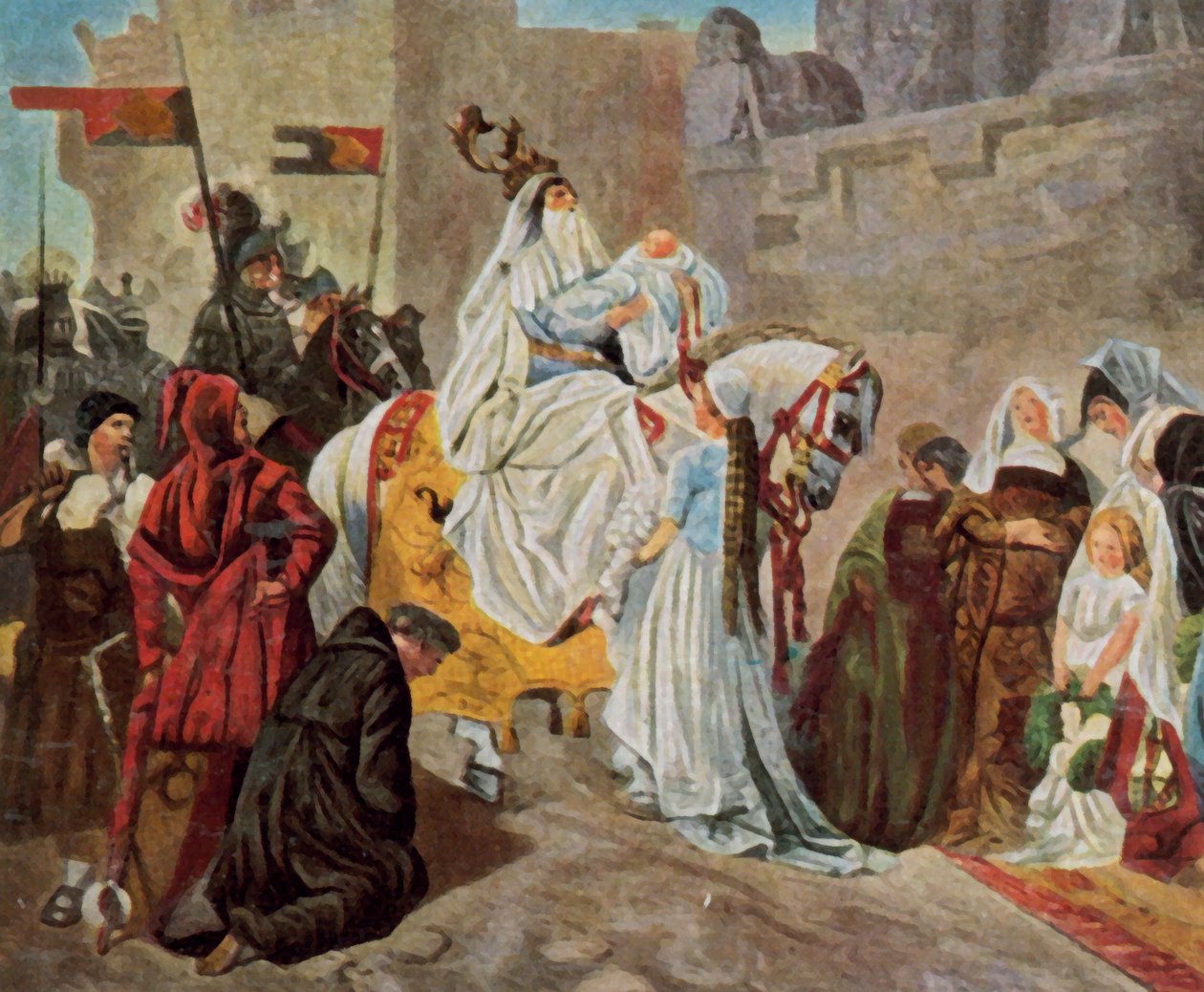 Powrót hrabiego Eberharda z Wirtembergii po bitwie pod Döffingen autorstwa Emil Johann Lauffer
