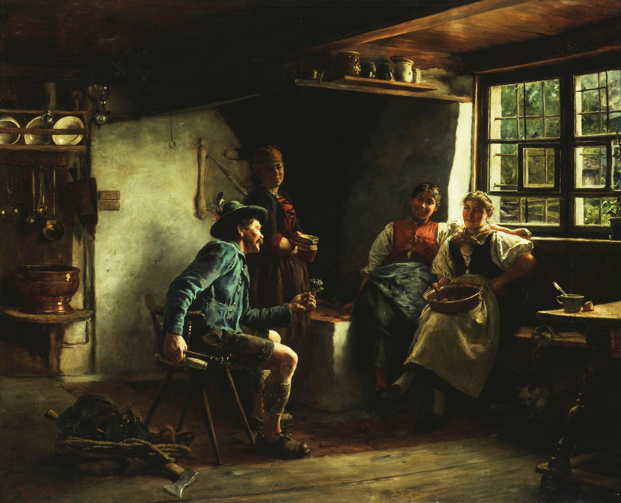 Zaloty, 1880 autorstwa Emil Karl Rau