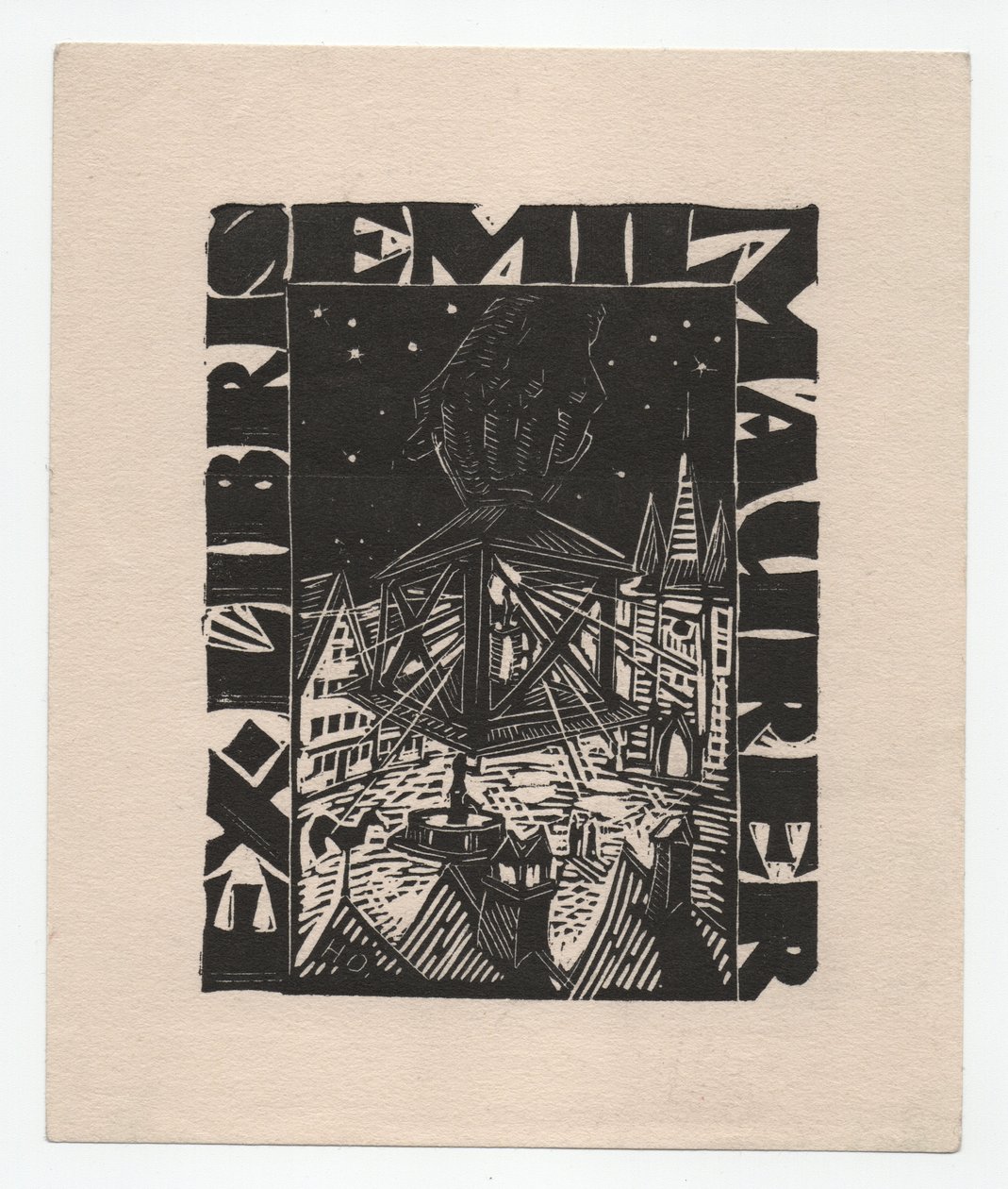 Ex Libris Emil Maurer (rycina) autorstwa Emil Maurer
