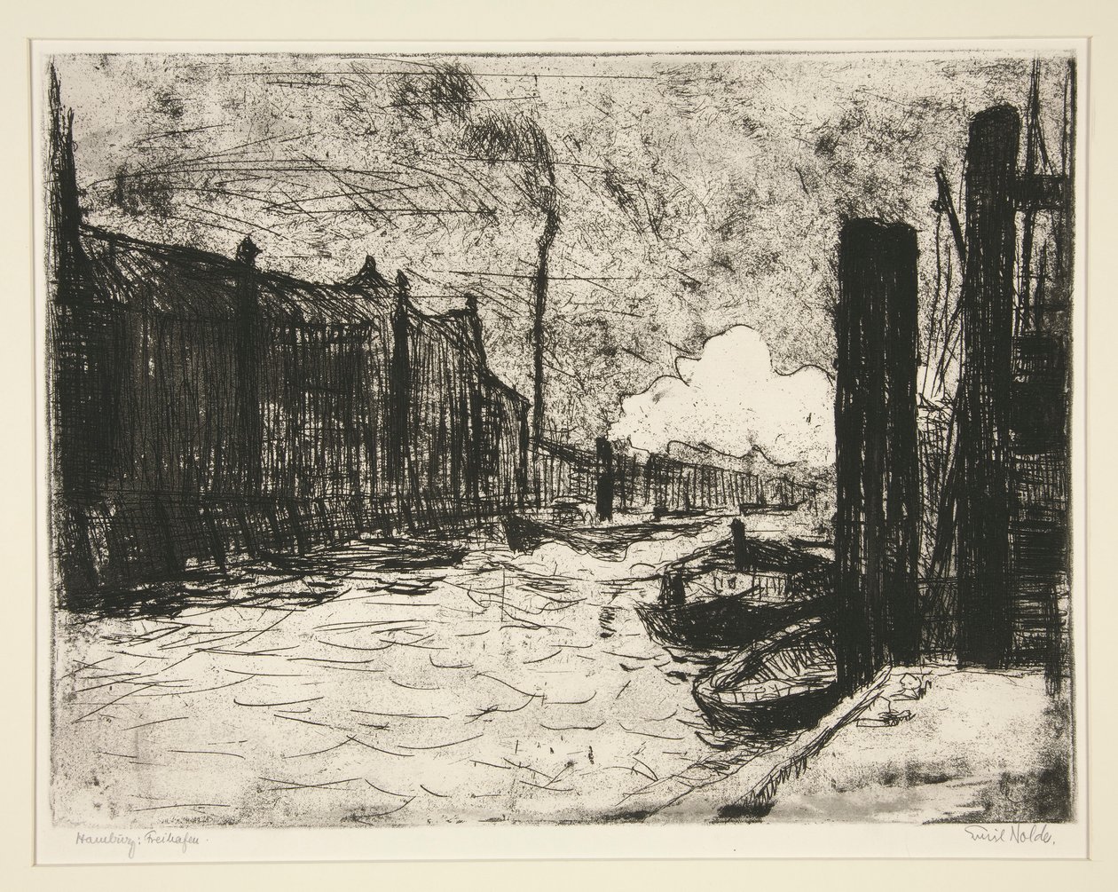 Hamburg, Freeport (Hamburg Harbour) autorstwa Emil Nolde