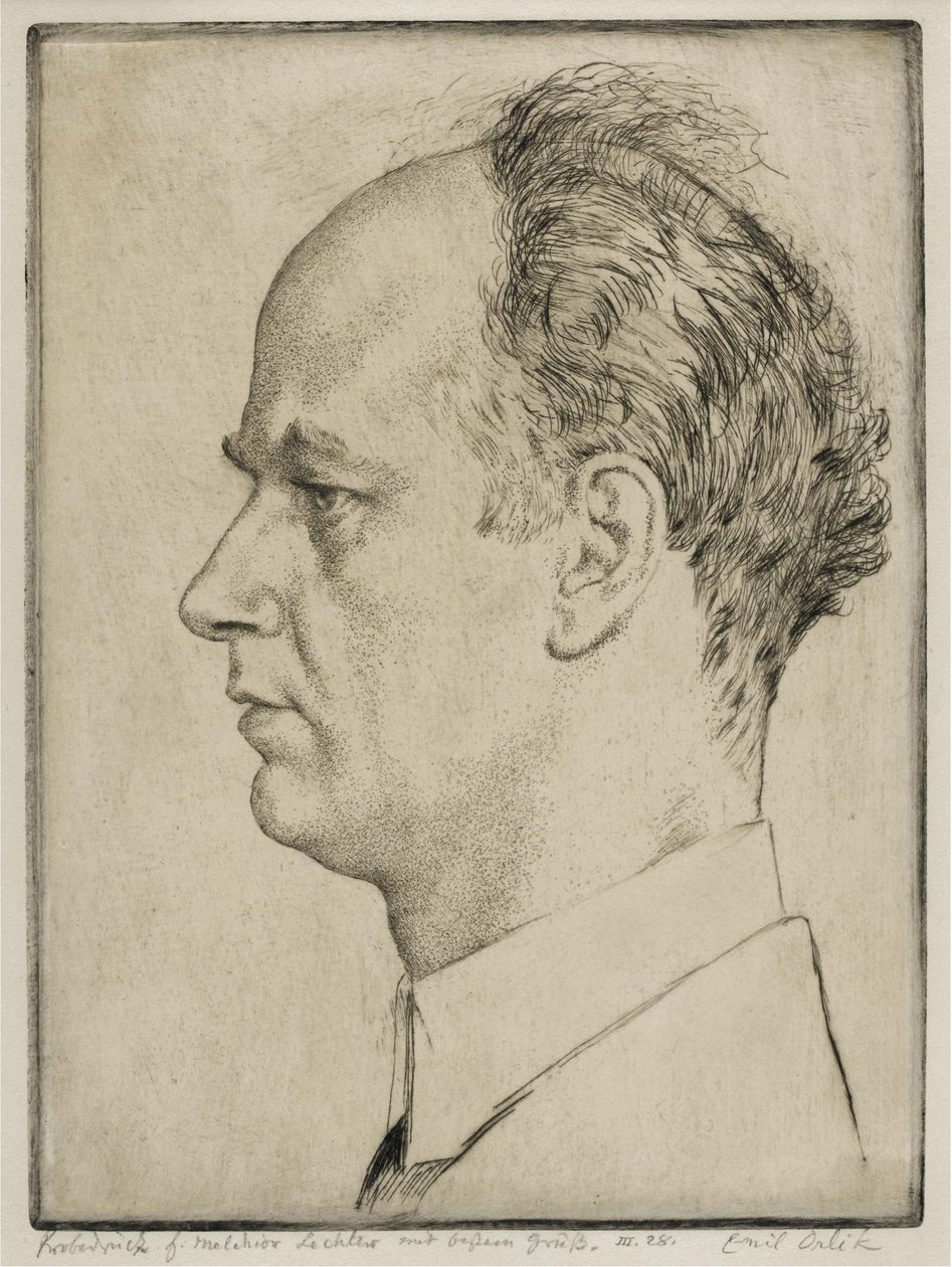 Portret Wilhelma Furtwanglera 1886-1954, 1928 autorstwa Emil Orlik