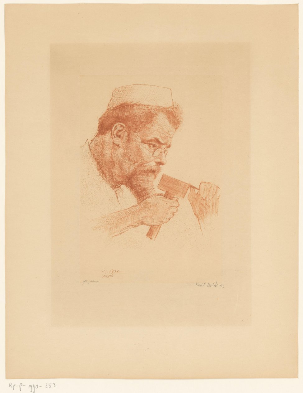 Portret Maxa Klingera autorstwa Emil Orlik