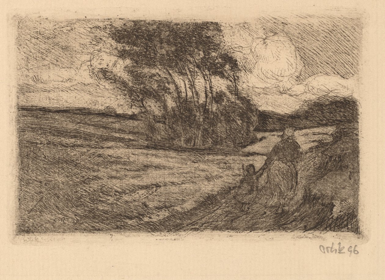 Burza z piorunami (mała) autorstwa Emil Orlik
