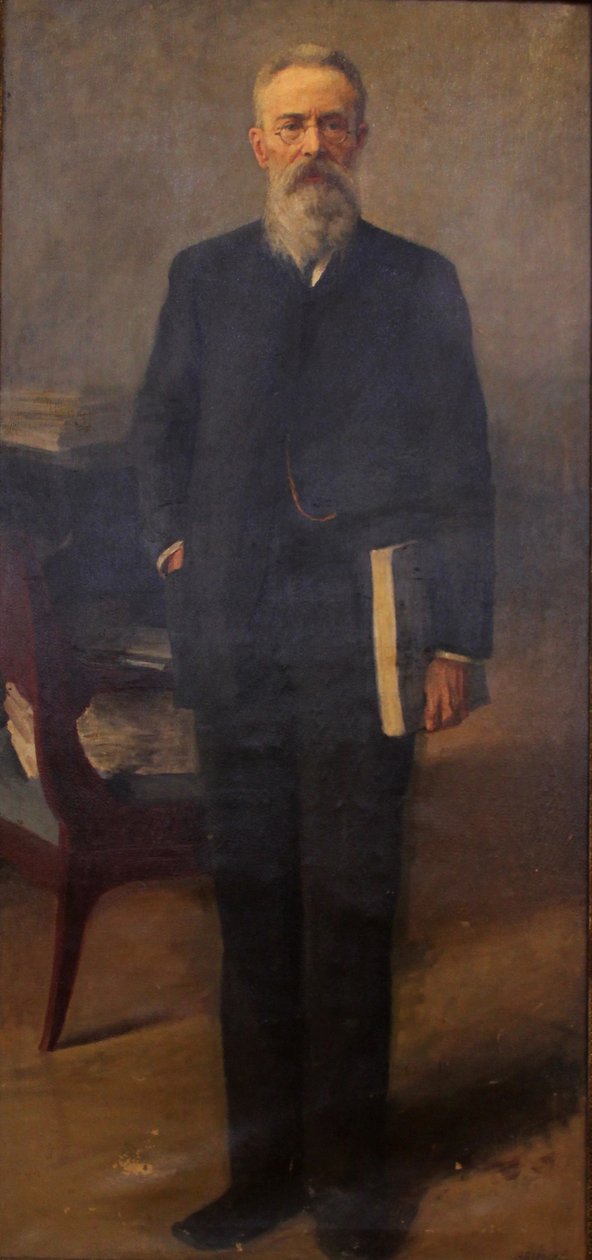 Portret kompozytora Nikołaja Rimskiego-Korsakowa 1844-1908, c. 1900 autorstwa Emil Oskarovich Wisel