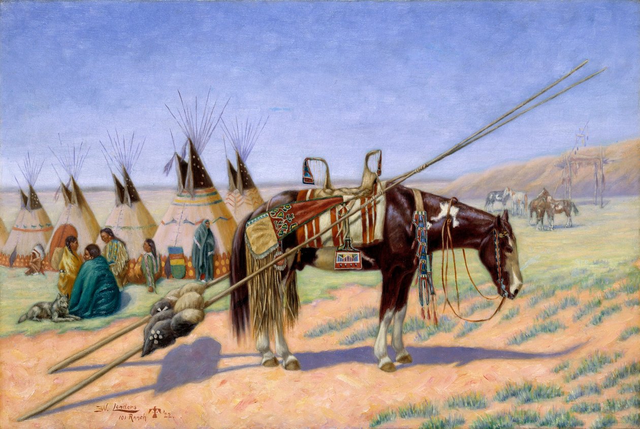 Indianie w obozie na 101 Ranch autorstwa Emil W. Lenders