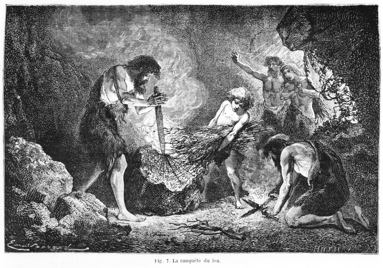 Conquest of fire, ilustracja z „L