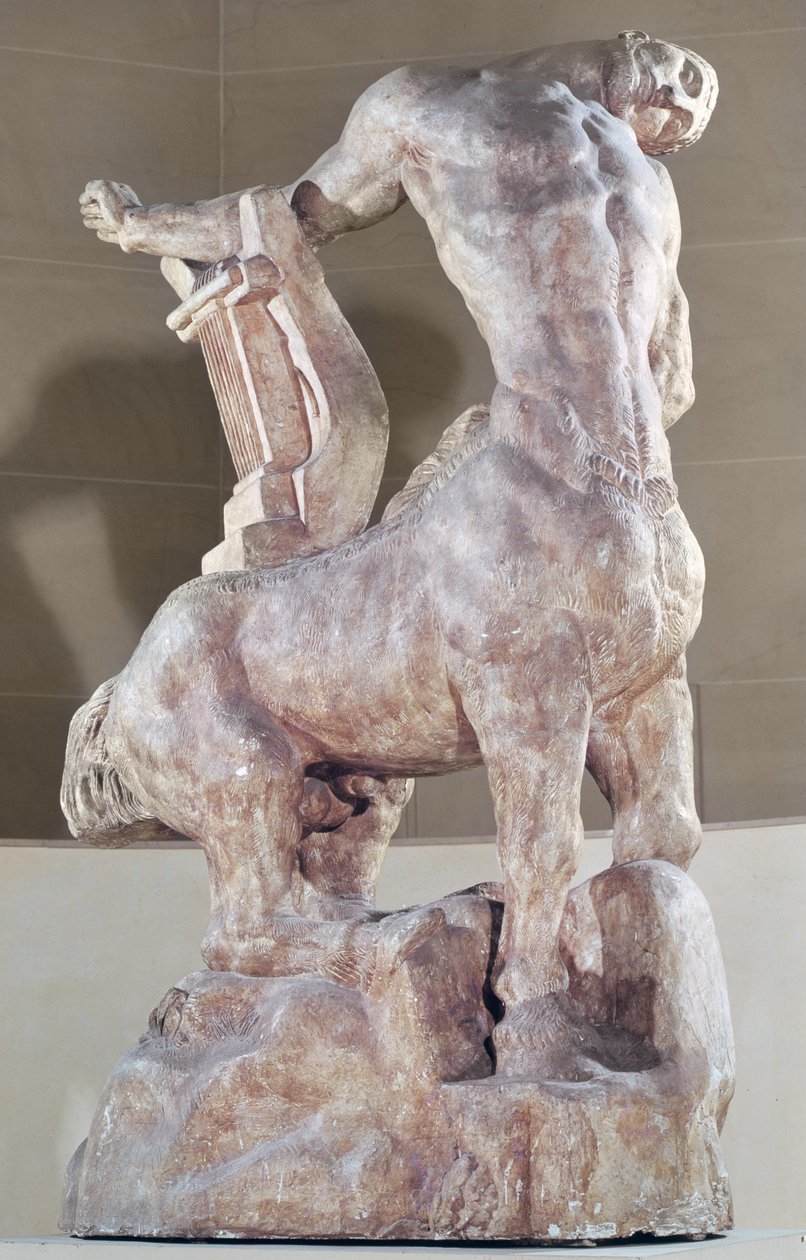 Umierający centaur, odlany do rzeźby z brązu z 1914 r. (tynk) autorstwa Emile Antoine Bourdelle