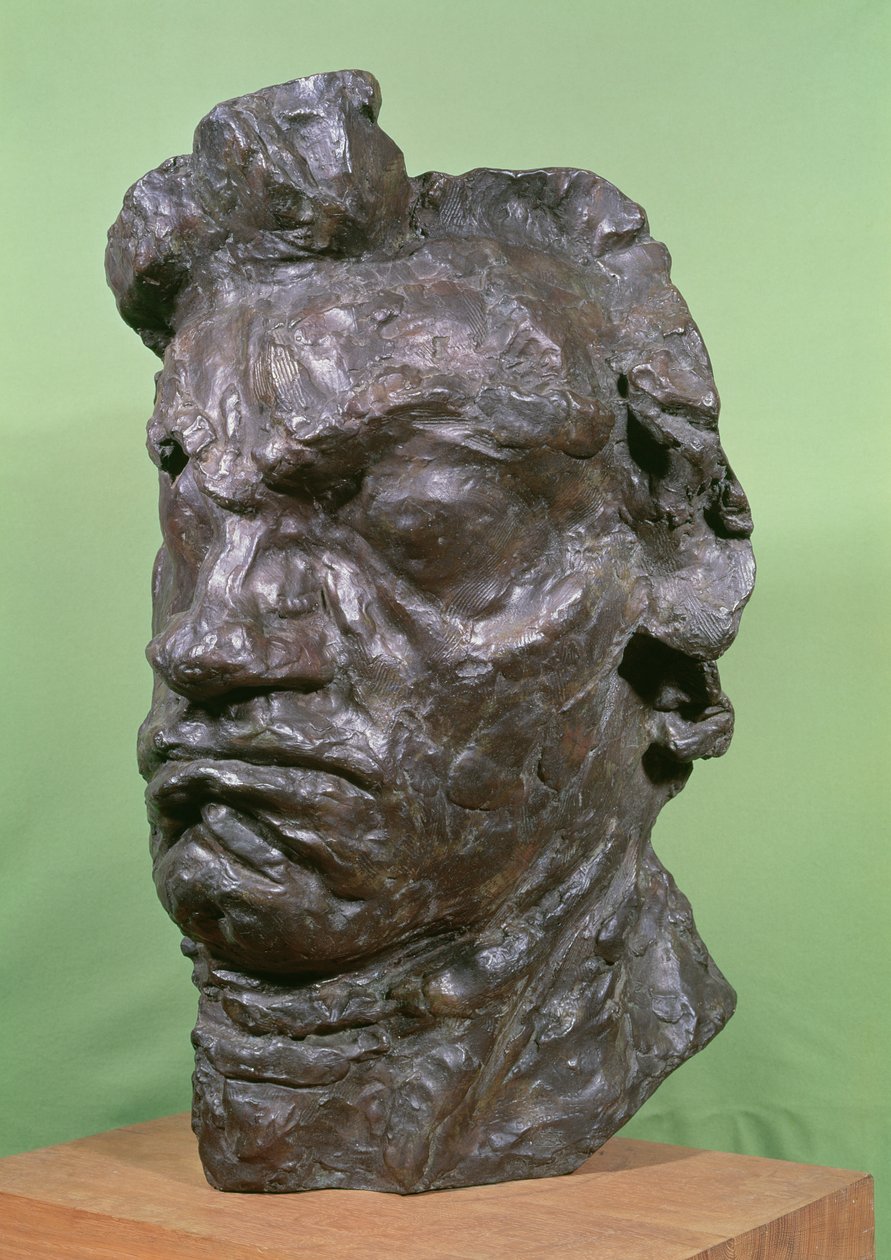 Maska tragiczna Ludwiga van Beethovena (1770-1827) 1901 (brąz) autorstwa Emile Antoine Bourdelle