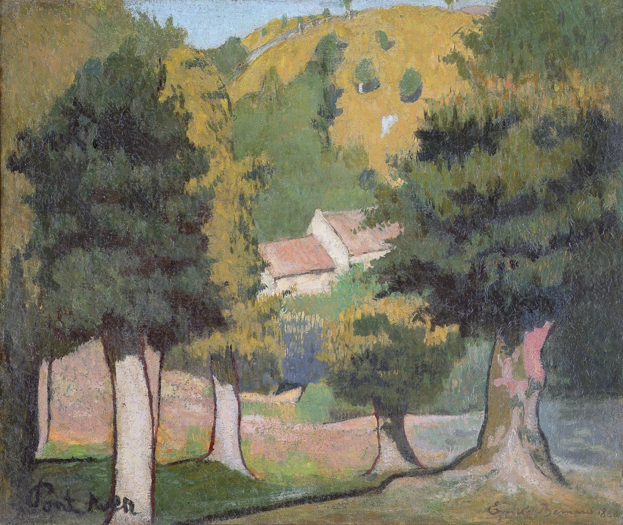 Krajobraz w Pont-Aven autorstwa Emile Bernard