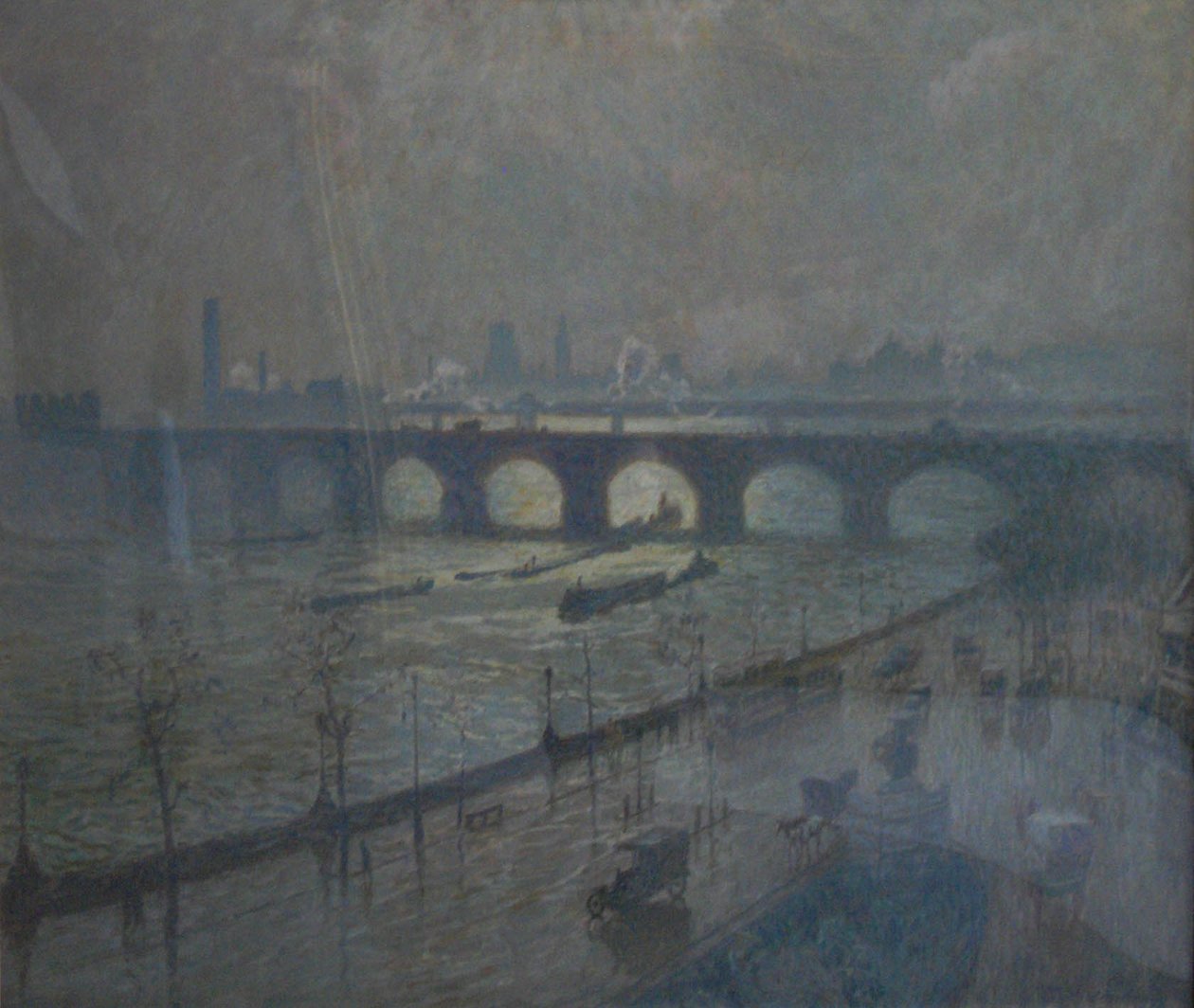 Waterloo Bridge, słońce i deszcz Holandia: Waterloo Bridge, zon en regen autorstwa Emile Claus