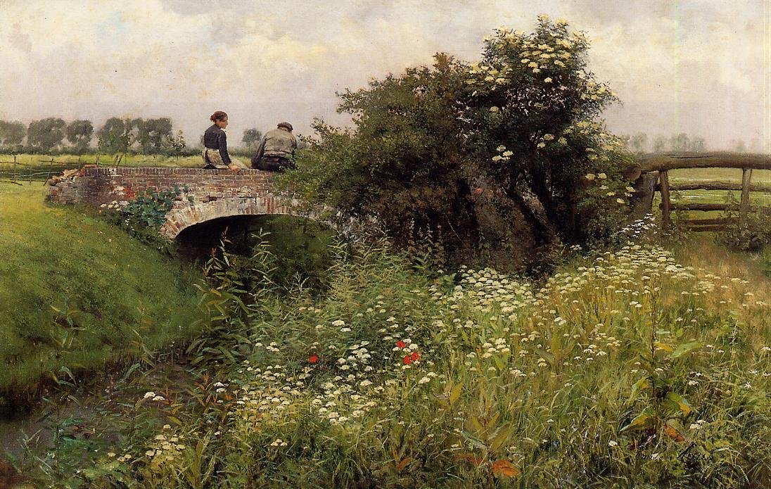 Spotkanie na moście autorstwa Emile Claus