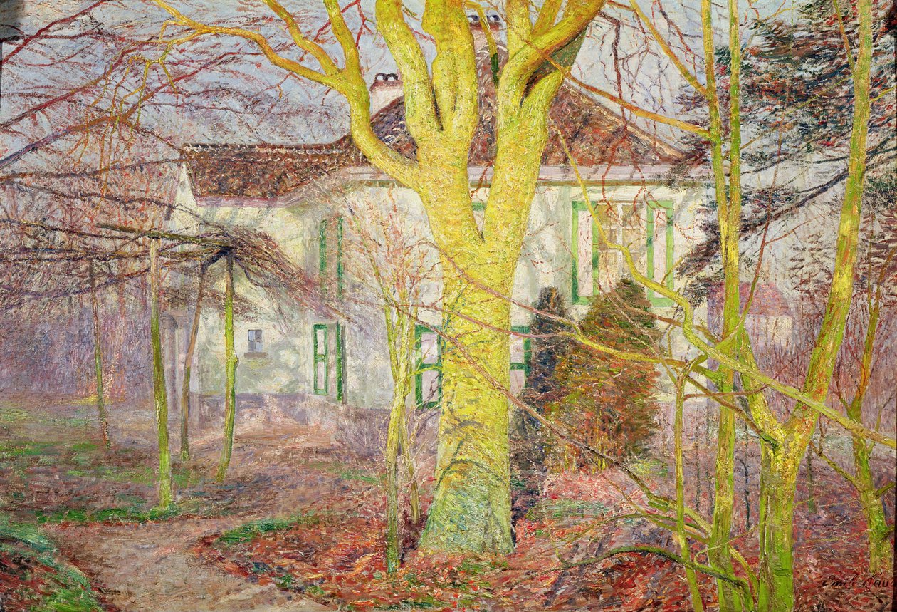 Promień światła słonecznego lub, Zonneschijn, kwiecień 1899 autorstwa Emile Claus