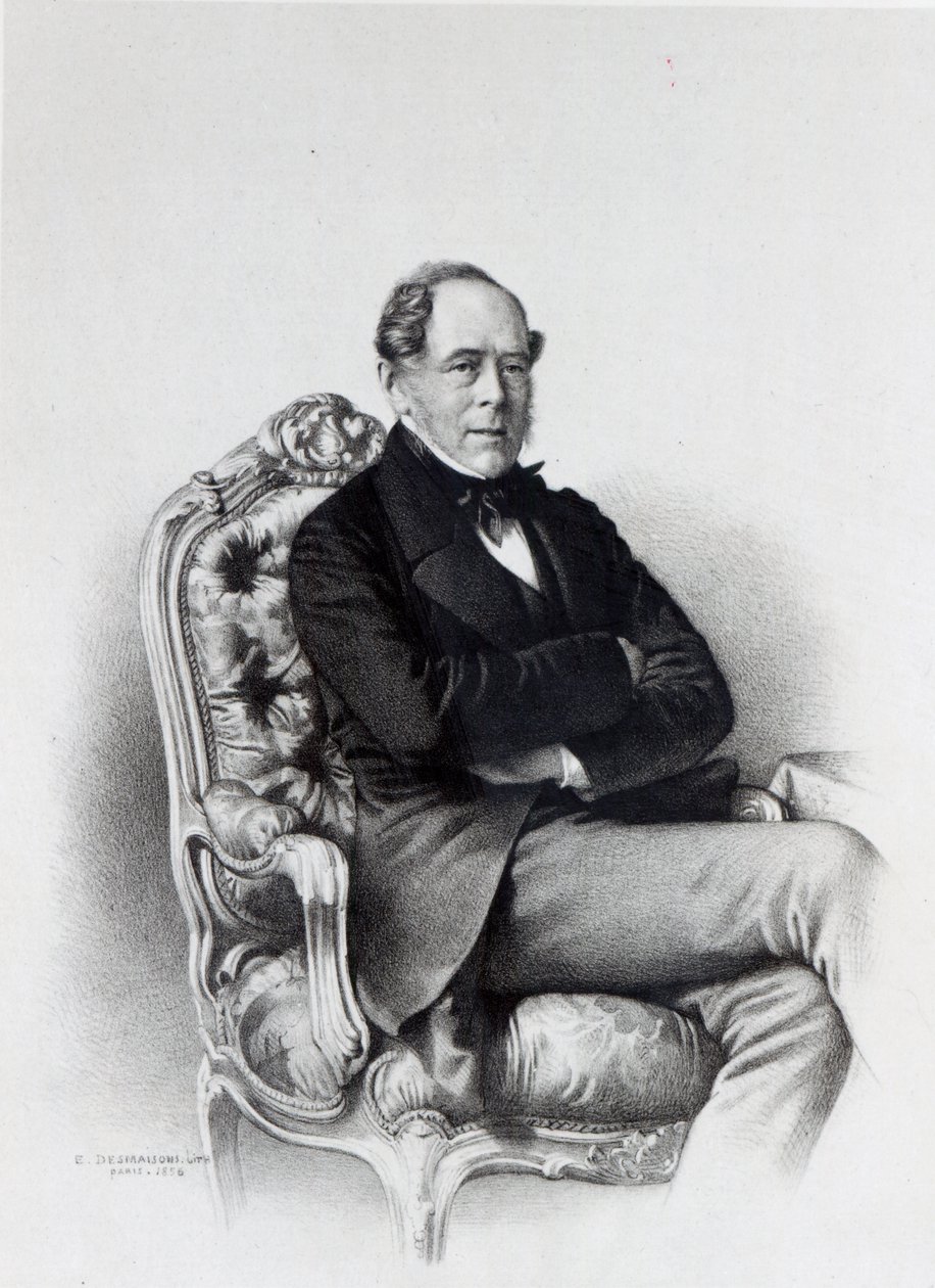 George Villiers, 4. hrabia Clarendon, 1856 autorstwa Emile Desmaisons