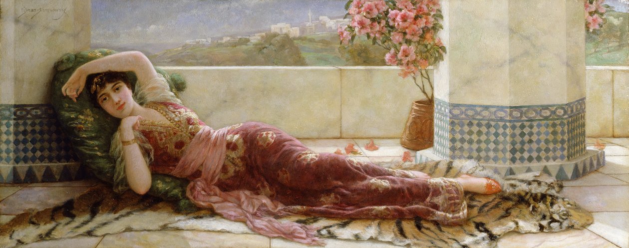 Klasyczna leżąca dziewczyna autorstwa Emile Eismann Semenowski