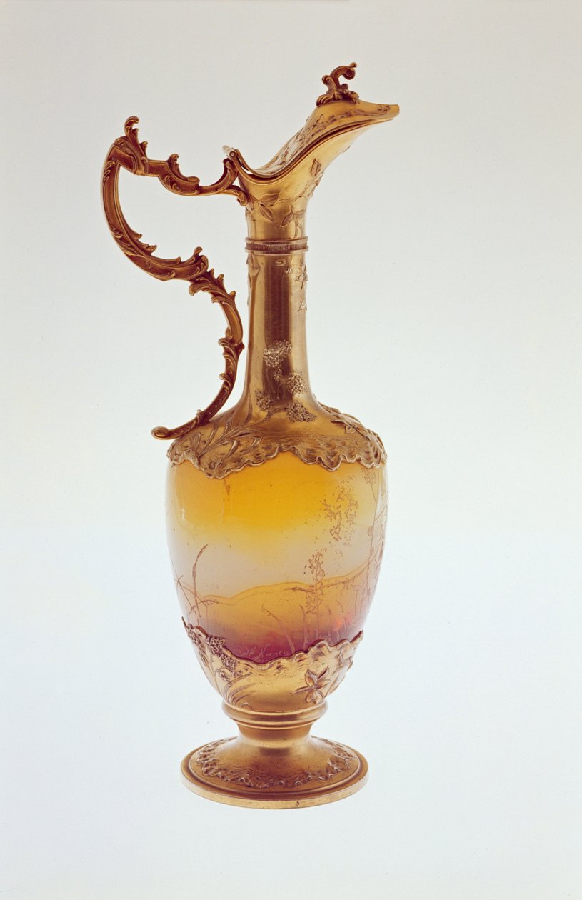 Ewer, oprawiony w srebro złocone, Nancy, ok.1870 autorstwa Emile Galle