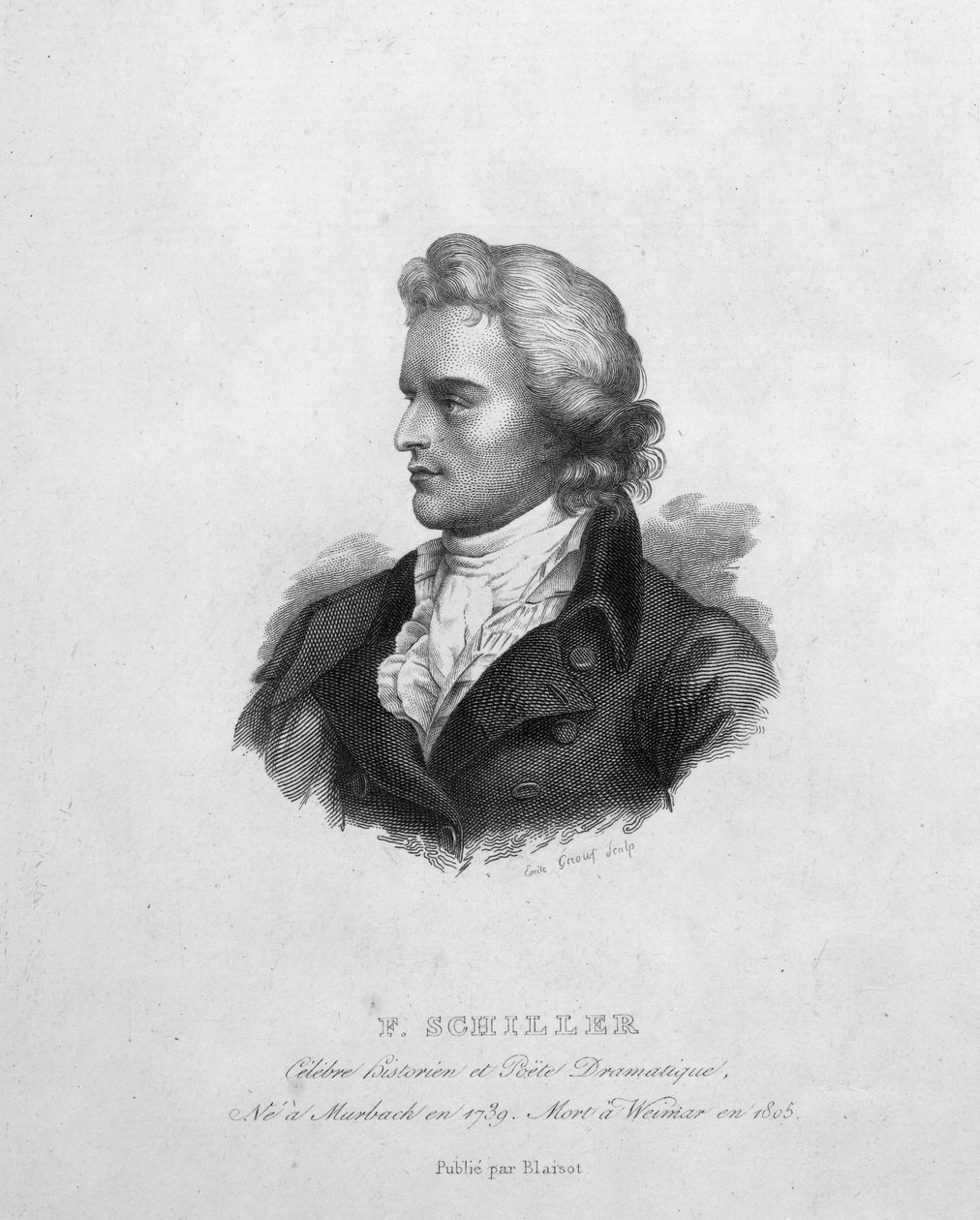 Friedrich Schiller (1759-1805) autorstwa Emile Giroux