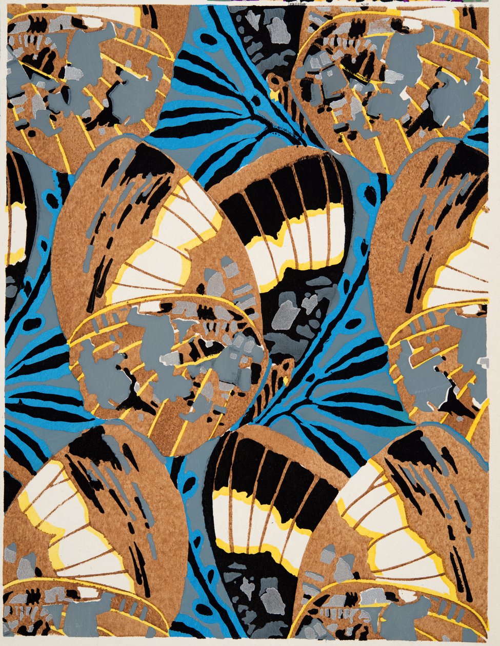 Fragment z tablicy 20 , z Papillons, wyd. 1925 (odbitka w pochoirze) autorstwa Émile Allain Séguy