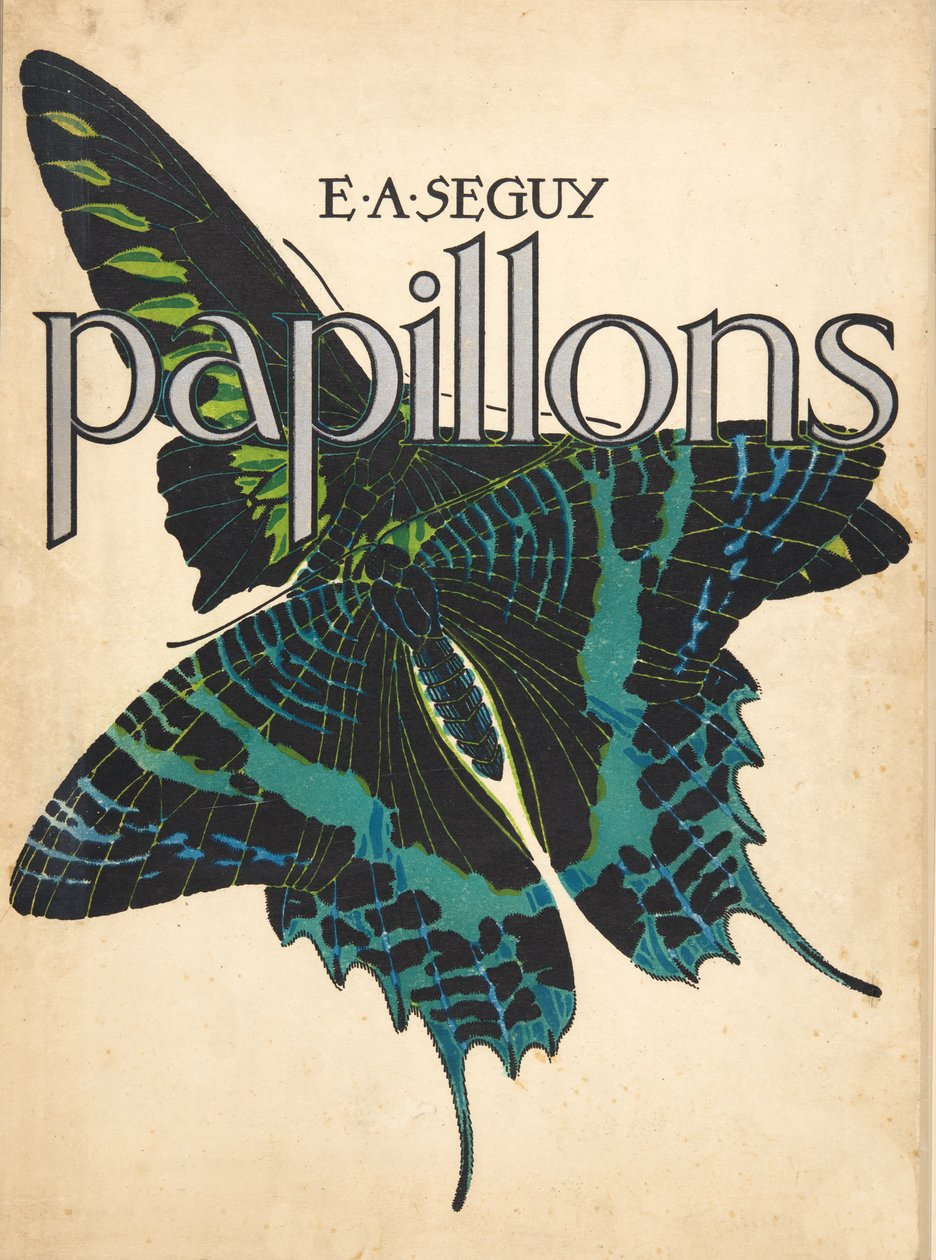 Przednia okładka z Butterflies, wyd. 1925 (odbitka szablonowa) autorstwa Émile Allain Séguy